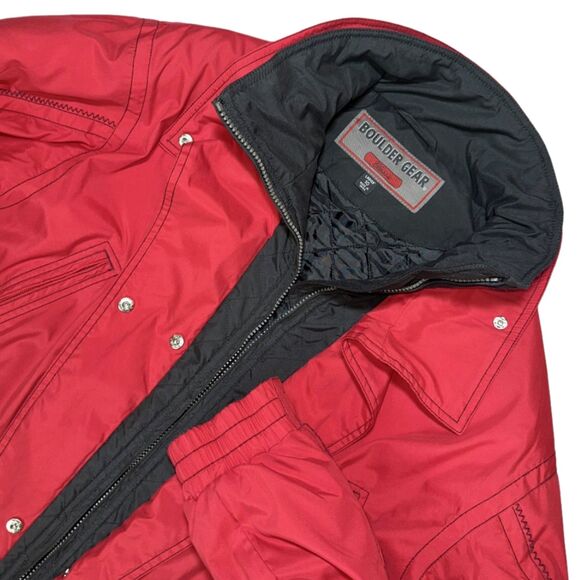 Boulder Gear Red Ski Jacket Women's Sz 10 ~ M 23 x 29" 3M Insulated Winter Coat - Picture 10 of 15